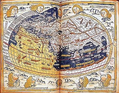 Map of the world von (after) Ptolemy