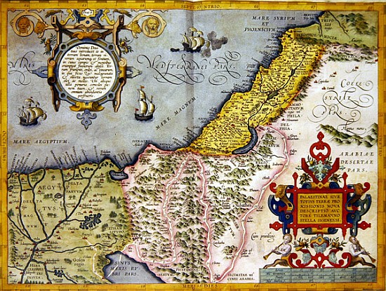 Palestine and the Promised Land, from the ''Theatrum Orbis Terrarum'' von (after) Abraham Ortelius