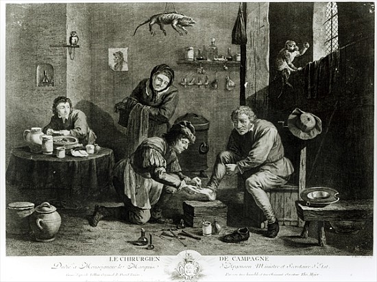 The Country Surgeon; engraved by Thomas Major (1714-99) 1747 von (after) David the Younger Teniers