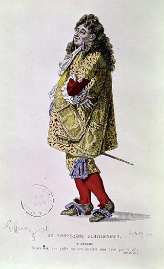 Follow me, that I might a little show my dress about the town'', illustration of Monsieur Jourdain f von (after) Edmond A.F. Geffroy