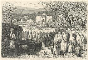 Marabout and Procession: Tlemcen; engraved by Henri Theophile Hildibrand (1824-97)
