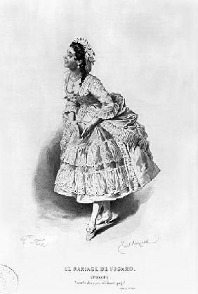 Suzanne, illustration from Act II Scene 17 of ''The Marriage of Figaro'' Pierre Augustin Caron de Be