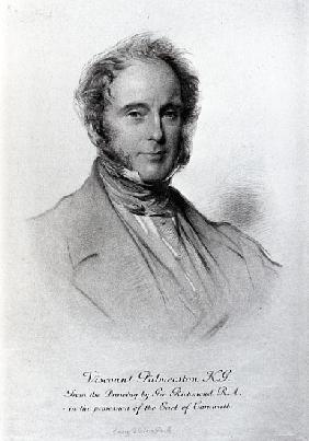 Viscount Palmerston; engraved by Emery Walker