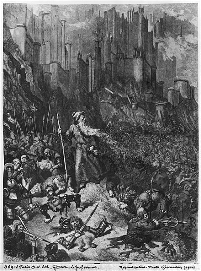 The Wandering Jew; engraved by Felix Jean Gauchard (1825-72) von (after) Gustave Dore