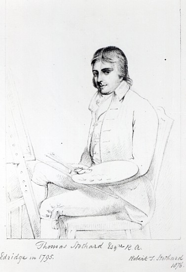 Thomas Stothard Esq. RA; engraved by Robert J. Stothard von (after) Henry Edridge