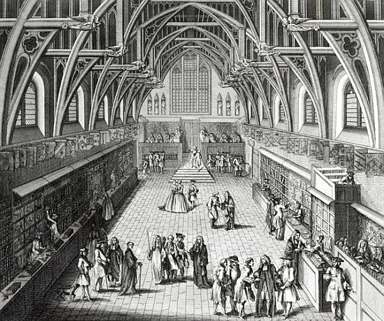 Westminster Hall, The First Day of Term, A Satirical Poem, 1797 ; engraved by C.Mosley von (after) Hubert Gravelot