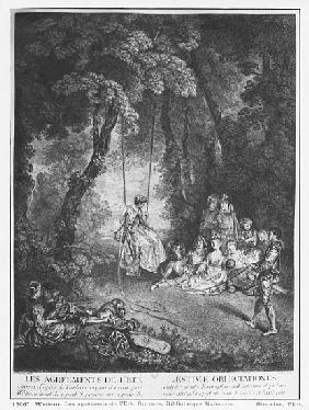 The pleasures of summer; engraved by Francois Joullain (1697-1778)
