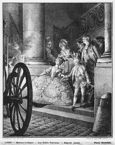 The Little Godfathers, 1776; engraved by in 1777 Pierre Charles Baquoy (1759-1829) and Charles Emman von (after) Jean Michel the Younger Moreau