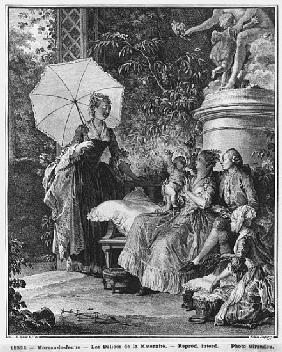 The delights of motherhood; engraved by Isidore Stanislas Helman (1749-1809) 1776