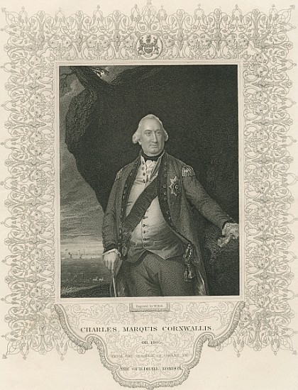 Charles Cornwallis, from ''Gallery of Historical Portraits'', published c.1880 von (after) John Singleton Copley