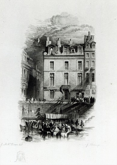 Napoleon''s Lodgings on the Quai Conti, 1834-36 von (after) Joseph Mallord William Turner