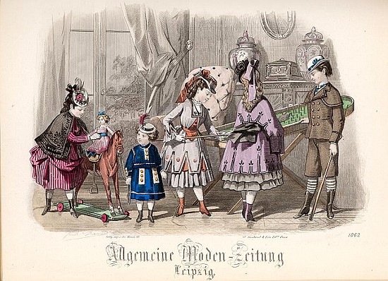 Children at Play, fashion plate from the ''Allgemeine Moden-Zeitung'', Leipzig von (after) Jules David