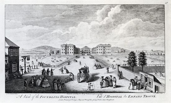 A View of the Foundling Hospital; engraved by Nathaniel Parr von (after) Louis Philippe Boitard
