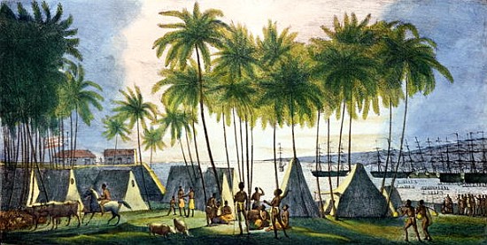 Port of Hanarourou in the Sandwich Islands, from ''Voyage Pittoresque autour du Monde''; engraved by von (after) Ludwig (Louis) Choris