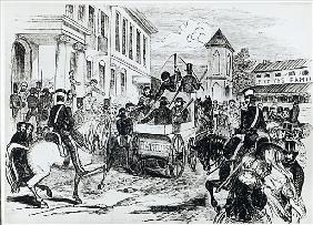 Arrival of the Government Conveyance at the Colonial Treasury, Sydney, on 21st August 1851, from ''T