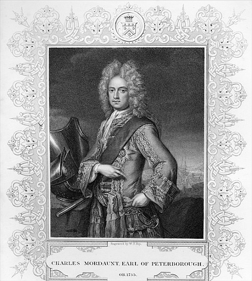 Charles Mordaunt, Earl of Peterborough; engraved by W.T. Fry von (after) Michael Dahl