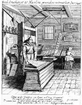 The Bindery of Laurens Janszoon Koster, from ''Beschrijvingh ende lof van Haerlem'', published in 16