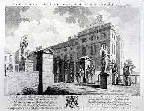 A perspective view of the Foundling Hospital; engraved by Edward Rooker