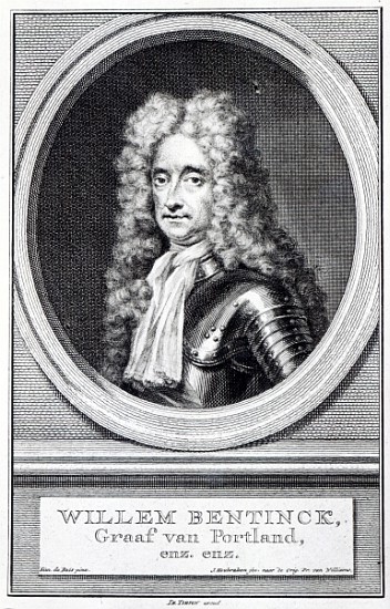 William Bentinck, 1st Earl of Portland; engraved by Jacobus Houbraken after an original by Robert Wi von (after) Simon Du Bois