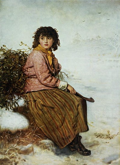 The Mistletoe Gatherer von (after) Sir John Everett Millais
