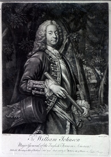 Sir William Johnson; engraved by Charles Spooner von (after) T. Adams