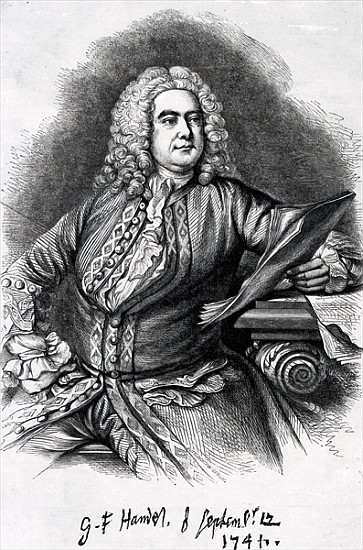 George Frederick Handel von (after) Thomas Hudson
