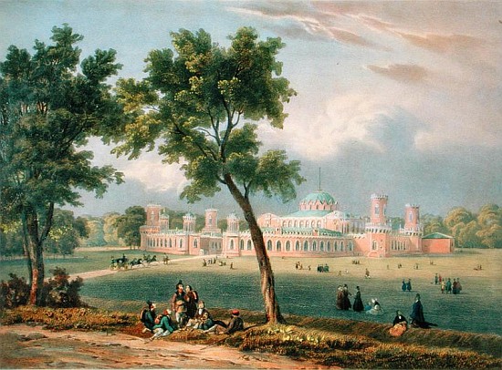 The Peter the Great Palace in Moscow, printed Edouard Jean-Marie Hostein (1804-89), published by Lem von (after) V. Adam
