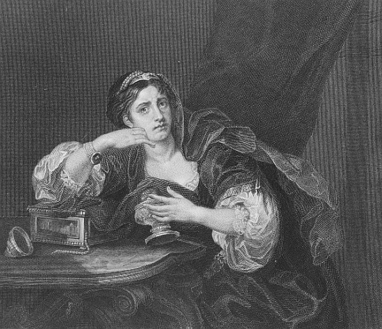 Sigismonda with the Heart of her Husband; engraved by T.W. Shaw, from ''The Works of Hogarth'', publ von (after) William Hogarth