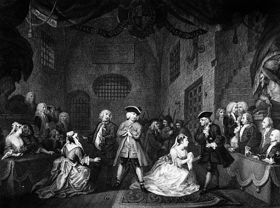 The Beggar''s Opera, Scene III, Act XI, c.1728 von (after) William Hogarth