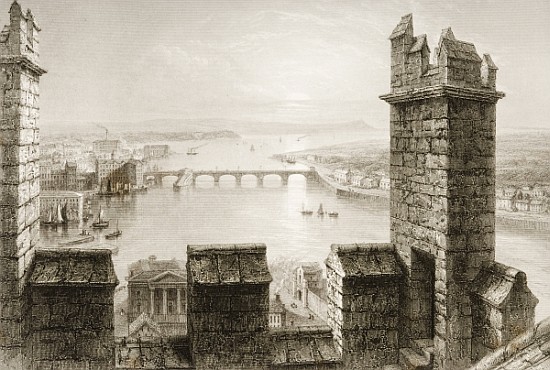 The River Shannon and Limerick from the Cathedral Tower, County Limerick, from ''Scenery and Antiqui von (after) William Henry Bartlett