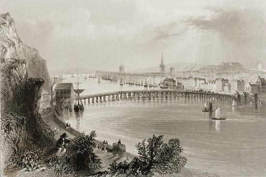 Waterford, Ireland, from ''Scenery and Antiquities of Ireland'' von (after) William Henry Bartlett