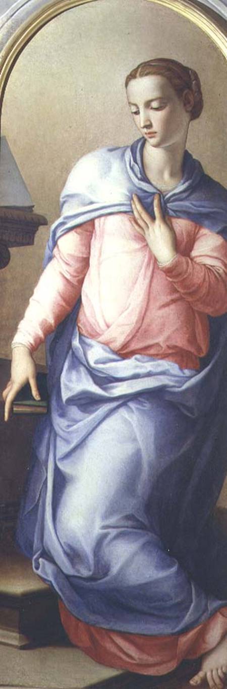 The Virgin, right hand panel of an Annunciation von Agnolo Bronzino