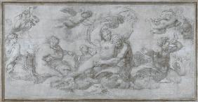 Ein Seegott entführt eine Frau (Karton für Fresko in der Galerie im Palazzo Farnese zu Rom)