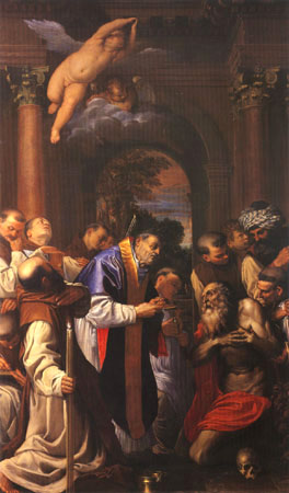 Die letzte Kommunion des heiligen Hieronymus von Agostino Carracci