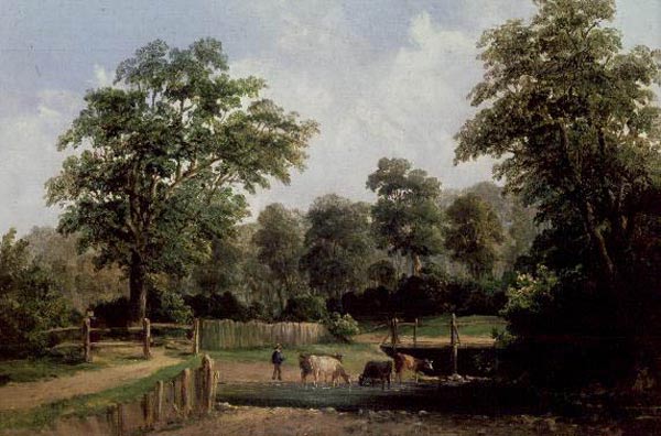 Landscape with cows von A.H. Vickers