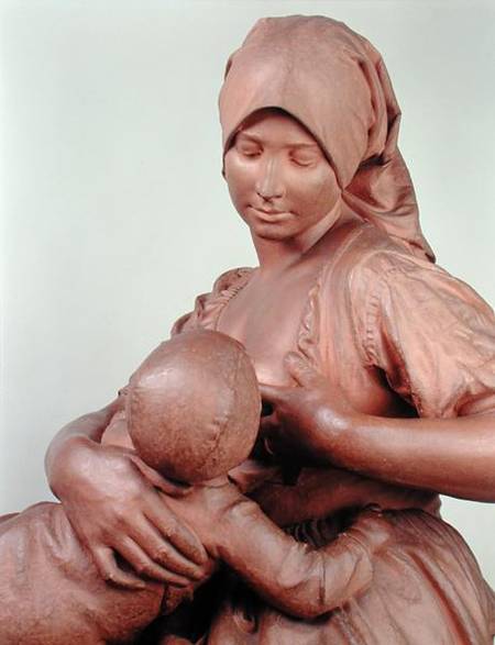 Peasant Woman Nursing an Infant von Aime Jules Dalou