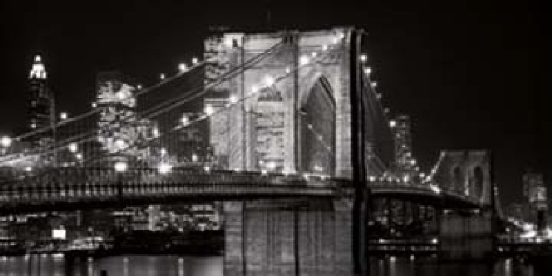 Brooklyn Bridge at Night von Alan Blaustein