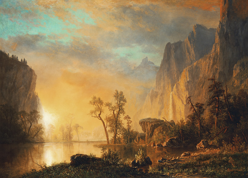 Sunset in the Rockies von Albert Bierstadt