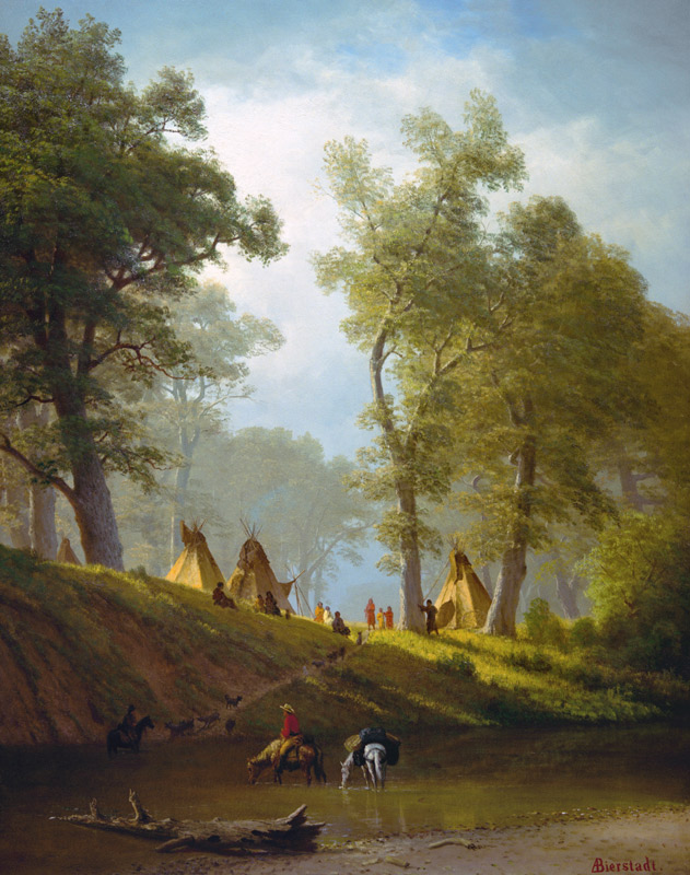 The Wolf River, Kansas von Albert Bierstadt