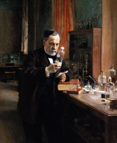 Louis Pasteur (1822-95) in his Laboratory von Albert Edelfelt