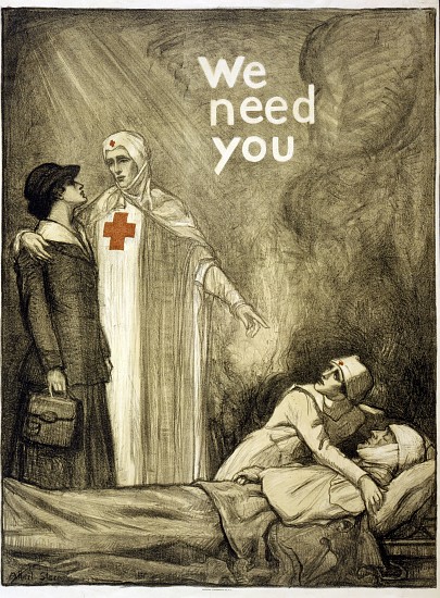 Red Cross Recruitment Poster, We Need You, pub. von Albert Edward Sterner