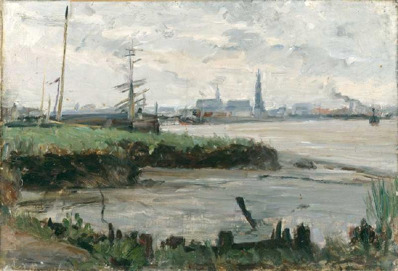 Antwerpener Hafenlandschaft von Albert Gottschalk