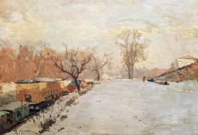 Road by the Seine at Neuilly in Winter c.1888