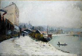 Le Seine au Bas-Meudon, Temps de neige 1900