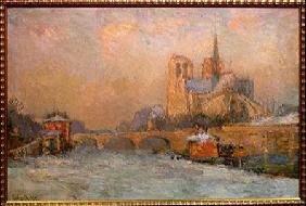 Quai de la Tournelle and Notre-Dame de Paris 1909