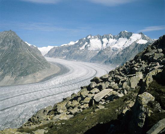 Schweiz - Aletsch Gletscher im Kanton Wallis von Albert Riethausen