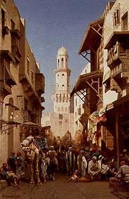 Die Moristan Moschee in Kairo. von Alberto Pasini