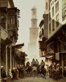 Strassen-Szene in Damaskus. von Alberto Pasini