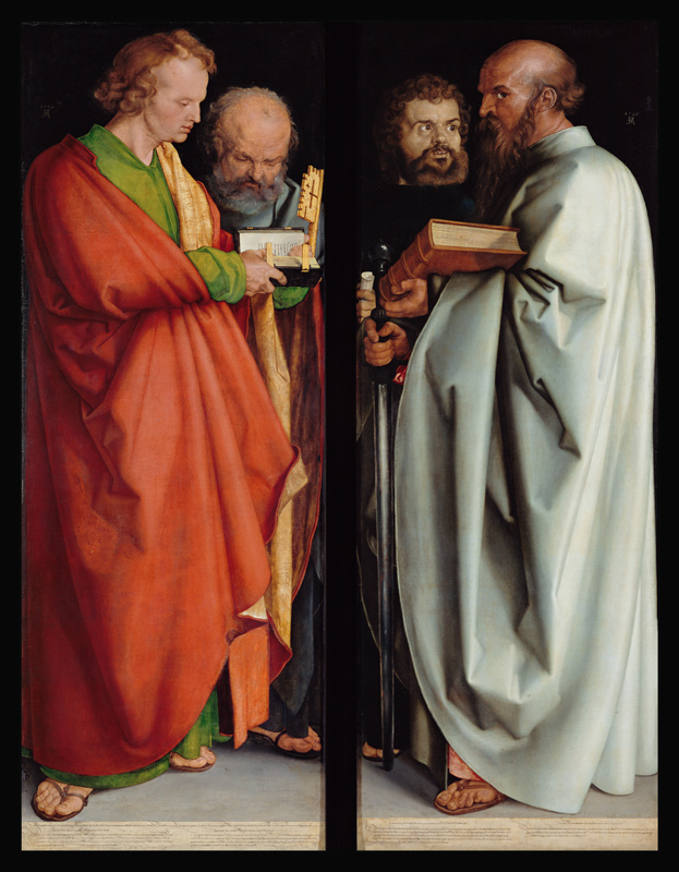 Die vier Apostel (Johannes. Ev., Petrus, Markus, Paulus) von Albrecht Dürer