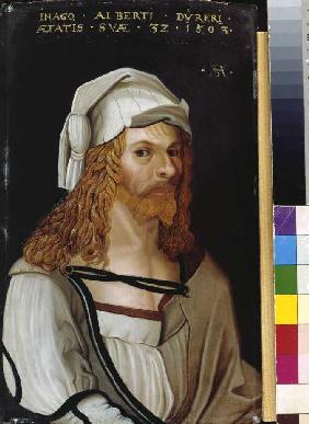 Bildnis Albrecht Dürers (im Ausschnitt nach Dürers Selbstportrait).